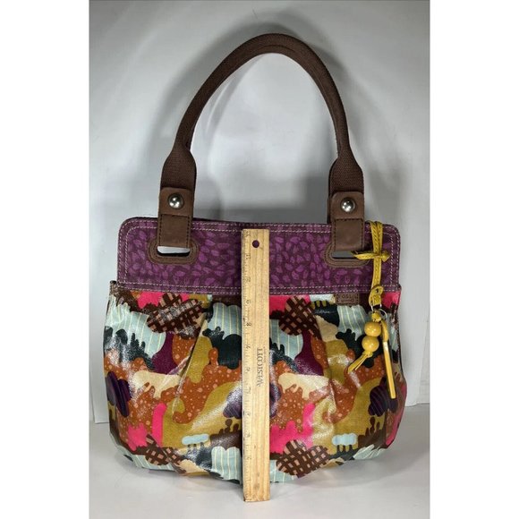 Fossil Multicolor Tree Nature Print Coated Canvas Tote Shoulder Bag - Picture 9 of 16